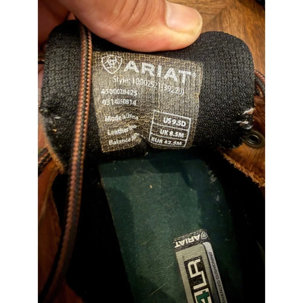 Ariat Mens Spitfire Brown Leather Moc Toe Chukka Boots 10002521 Size 9.5 D